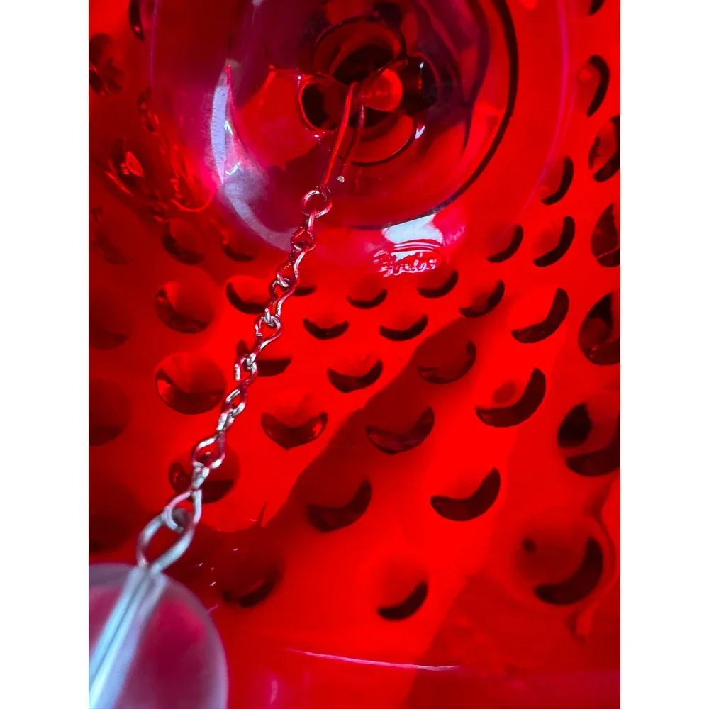 Vintage Ruby‎ Red Fenton Hobnail Glass Bell Collectible Decorative Accent
